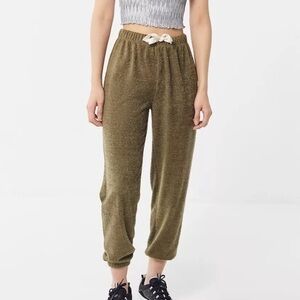Urban Outfitters Out From Under khaki green small fleece joggers sweatpants